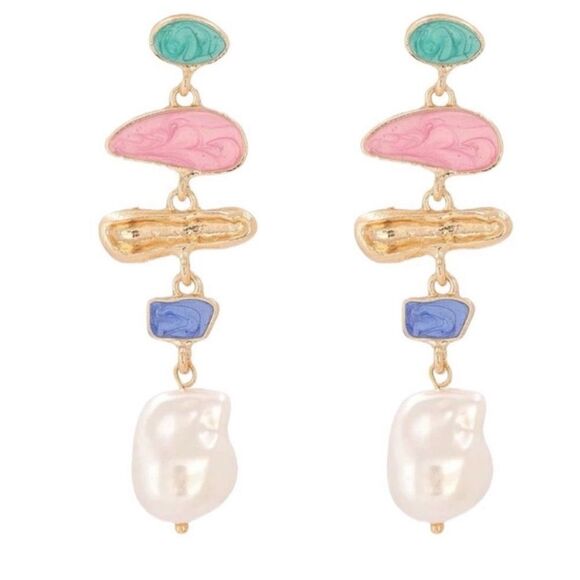 Pearl drop earrings M13 - Picture 1 of 6